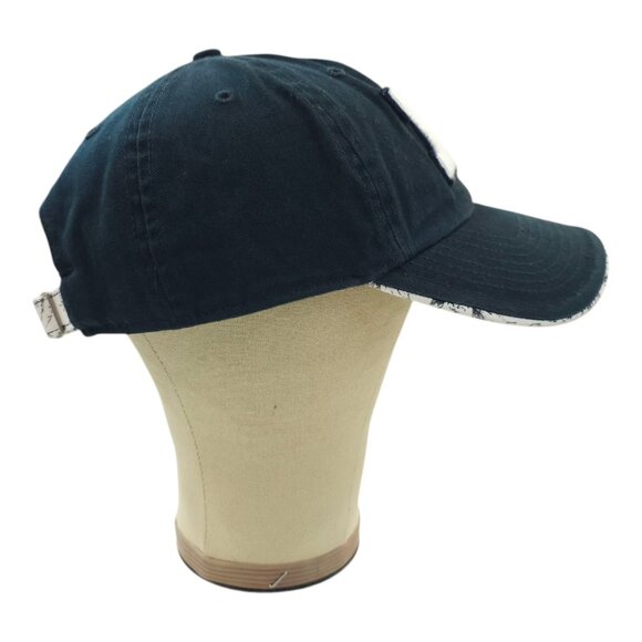 47 Brand Ole Miss Logo Script Back Tuck Strap Cap Trucker Baseball Navy Blue Hat - Picture 12 of 14